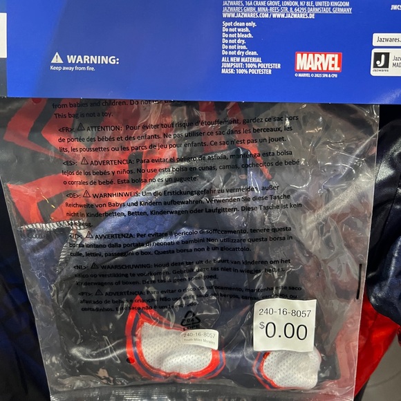Marvel MILES MORALES Spider-Man Halloween Costume Child Small 4-6 Youth NEW - Picture 3 of 3